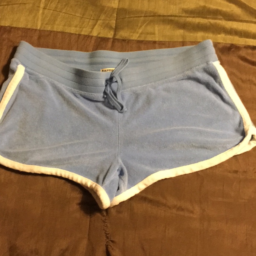 Express size large terrycloth track shorts